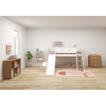 NOR BEDS - MID-HIGH BED WITH SLANTING LADDER AND SLIDE
