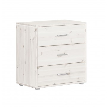 CHEST WITH 3 DRAWERS - WHITE WASHED